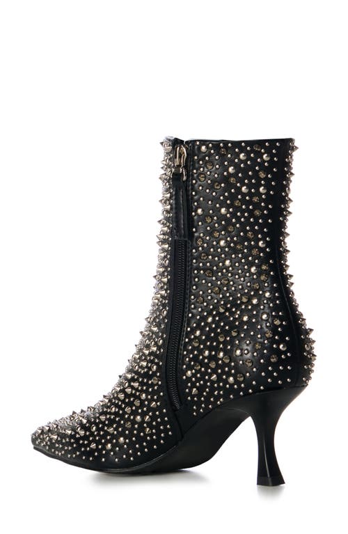 Shop Azalea Wang Ridley Studded Pointed Toe Bootie In Black