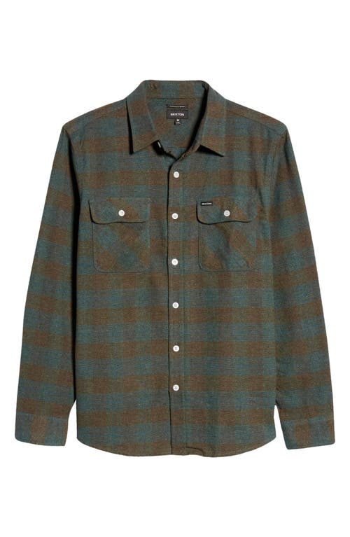 Bowery Check Flannel Button-Up Shirt in Ocean