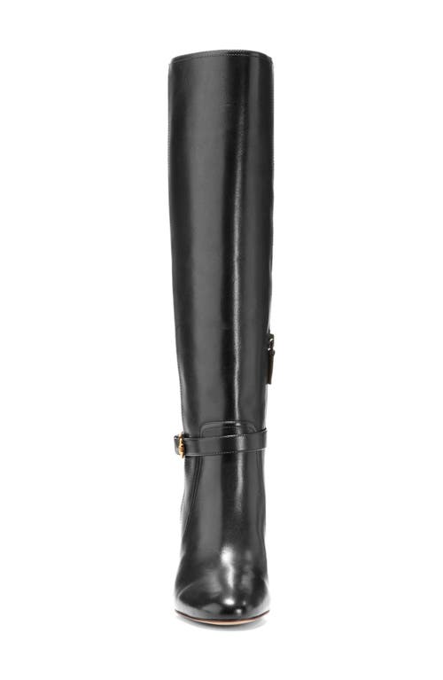 Shop Cole Haan Glendale Buckle Knee High Boot In Black Leather