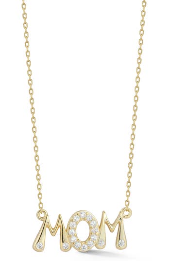 Glaze Jewelry Mom Pendant Necklace In Gold