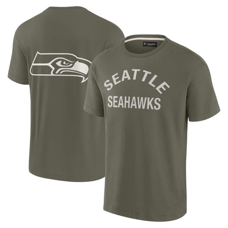 Shop Fanatics Signature Unisex  Olive Seattle Seahawks Elements Super Soft Short Sleeve T-shirt
