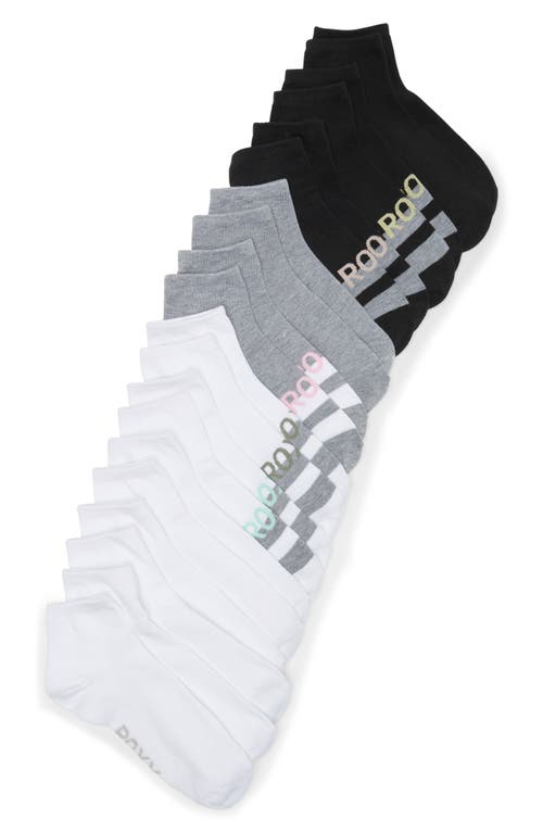 Shop Roxy 10-pack Quarter Crew Socks In Multi