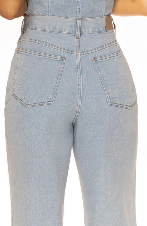 Shop Jluxlabel High Waist Straight Leg Jeans In Blue