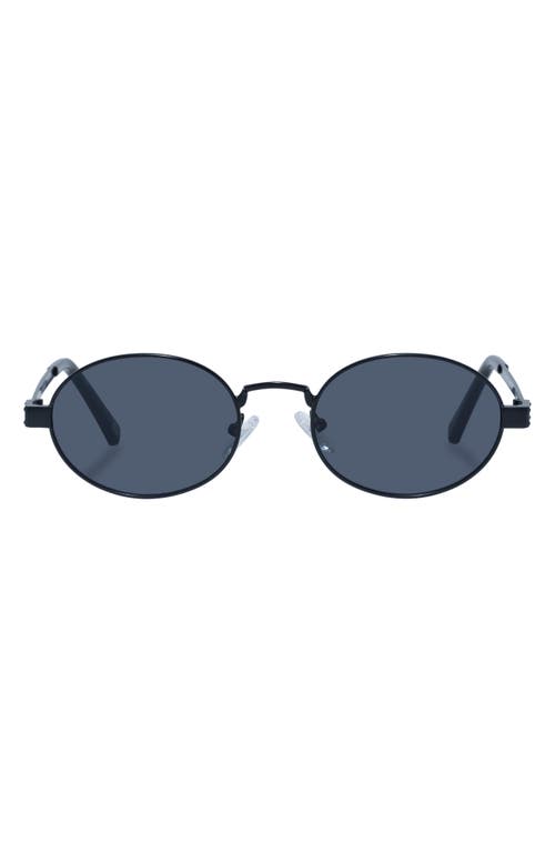 Le Specs Poseidon Deux 52mm Oval Sunglasses In Matte Black