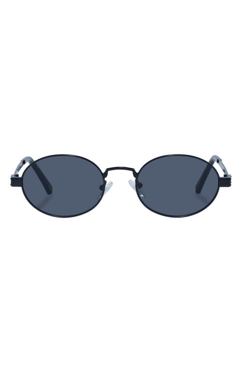 Le Specs Poseidon Deux 52mm Oval Sunglasses in Matte Black at Nordstrom