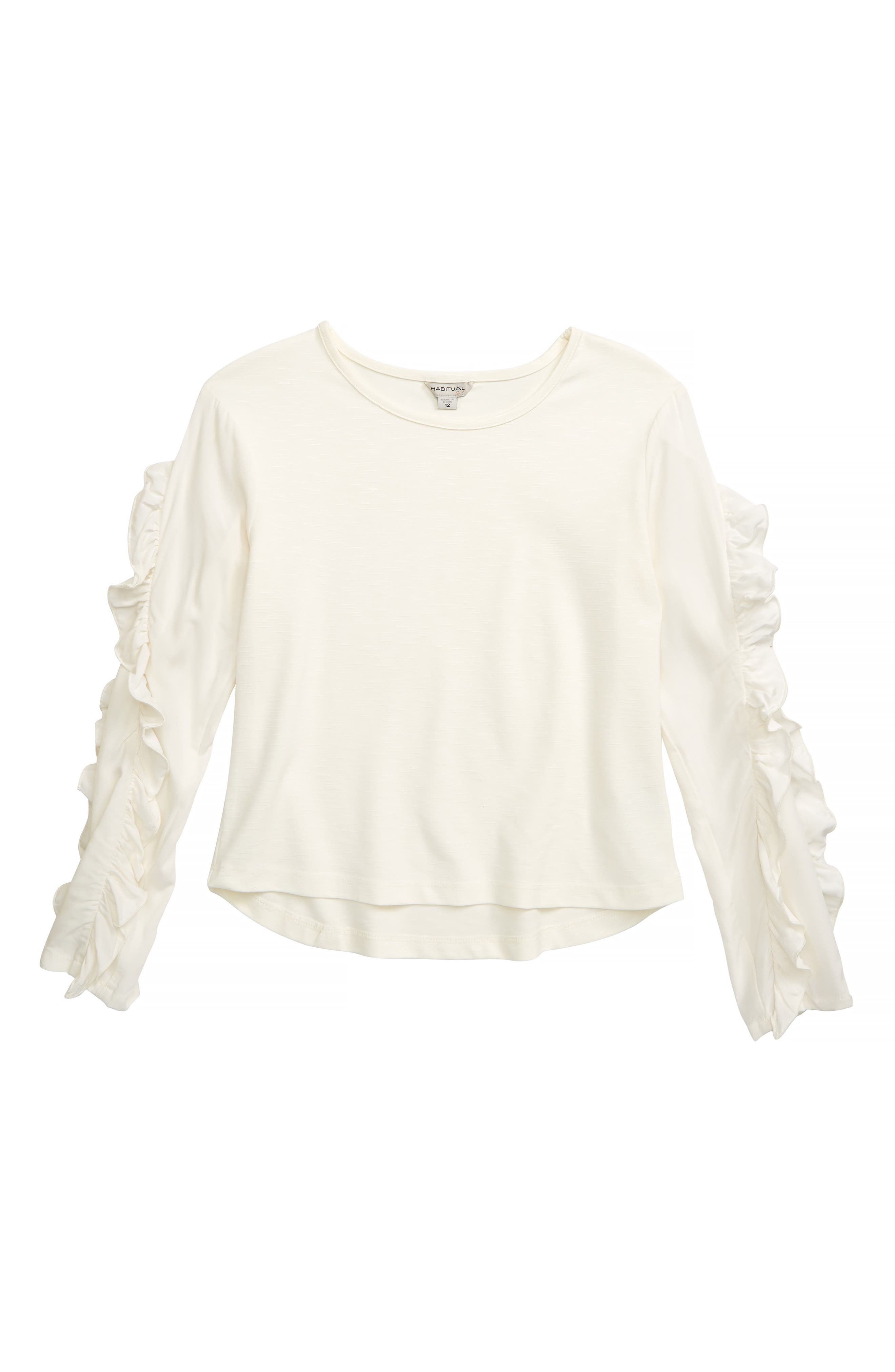 big ruffle sleeve top