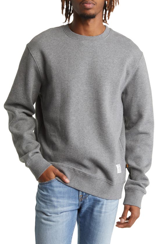 Alpha Industries Men's Essentials Crewneck Sweater In Medium Charcoal Heather