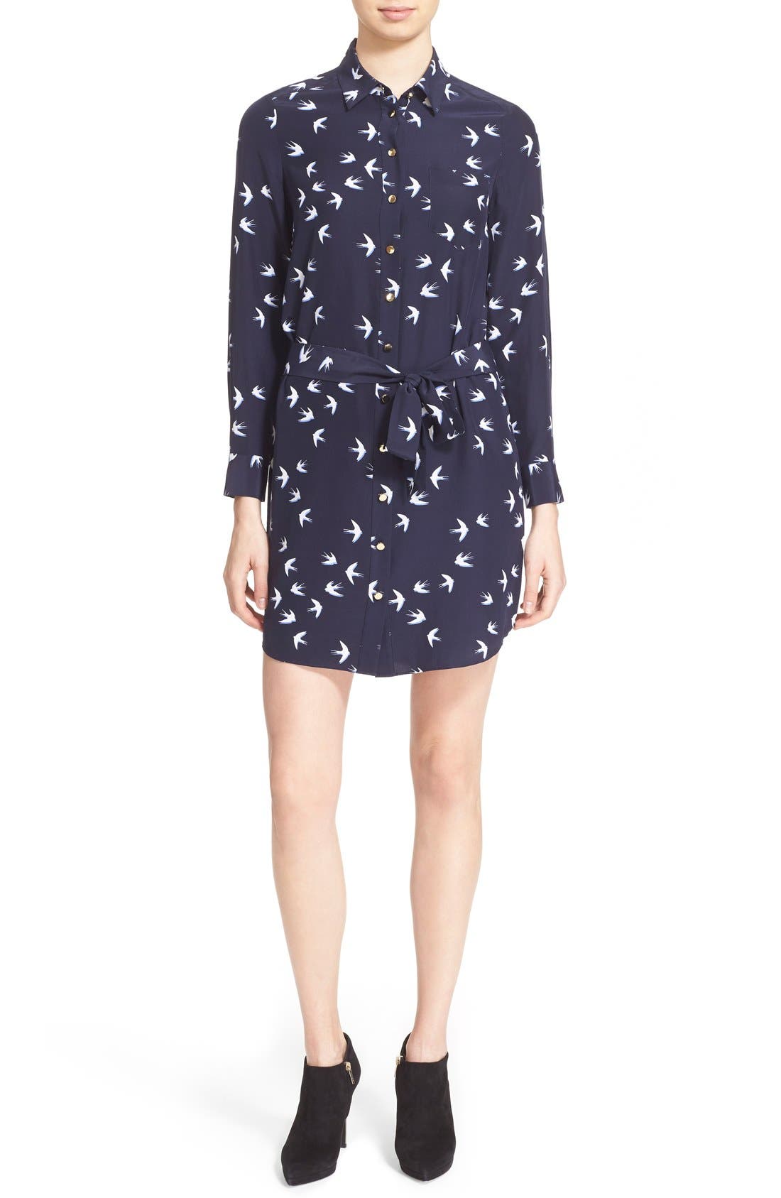 kate spade new york 'winter' print shirtdress Nordstrom