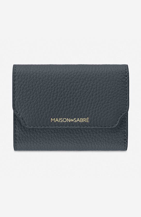Maison De Sabre Maison De Sabré Leather Trifold Wallet In Graphite Sky