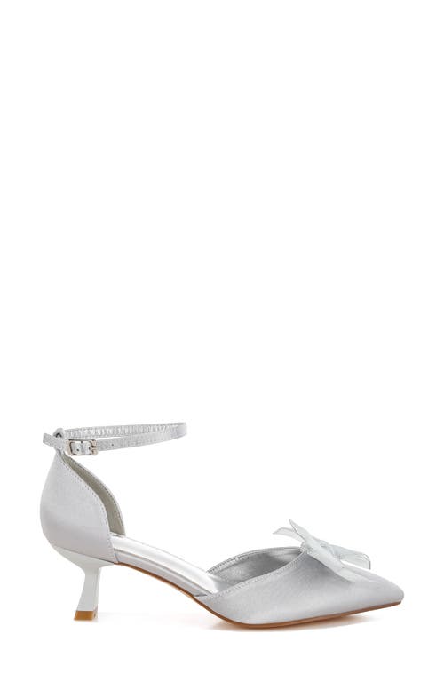 Rag & Co Shalom Bow Pump In Silver