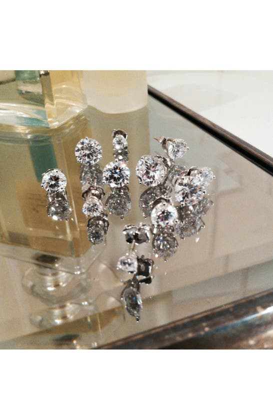 Nordstrom Cubic Zirconia Stud Earrings In Platinum