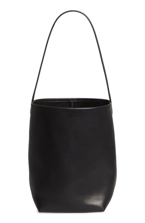 Shop The Row Small Park North/south Leather Tote In Black