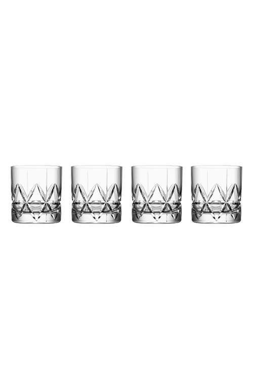 Orrefors Peak Set of 4 Double Old Fashioned Glasses in Clear at Nordstrom