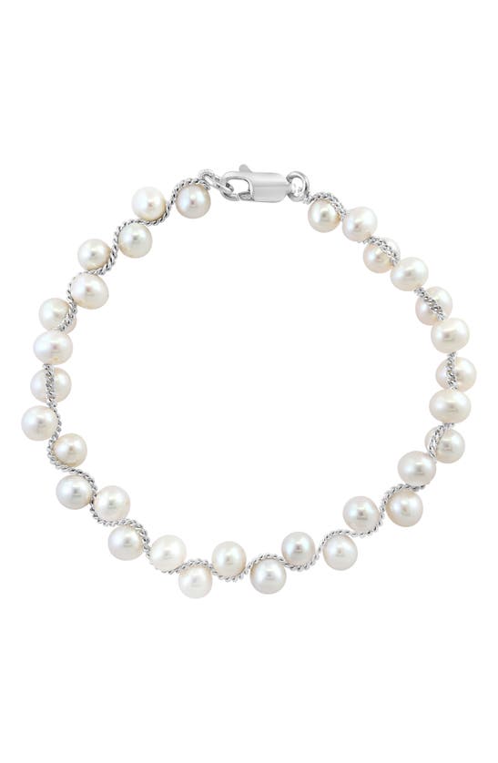 Effy Sterling Silver 5mm Freshwater Pearl Bracelet