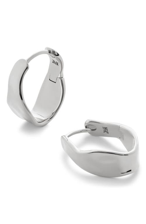 Monica Vinader The Wave Medium Hoop Earrings in Sterling Silver at Nordstrom