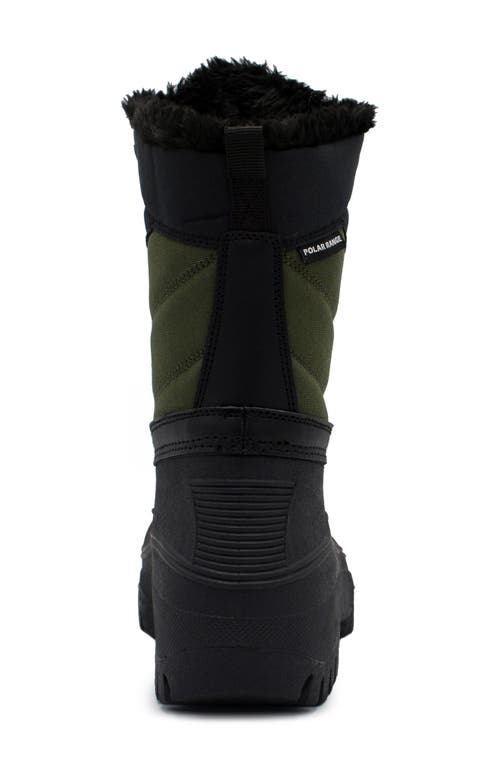 Polar Range Decker Faux Fur Lined Snow Boot In Olive