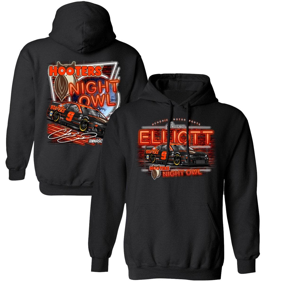 UPC 156402116112 product image for Men's Hendrick Motorsports Team Collection Black Chase Elliott Hooters Night Owl | upcitemdb.com