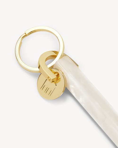 Machete Bar Keychain In White Shell