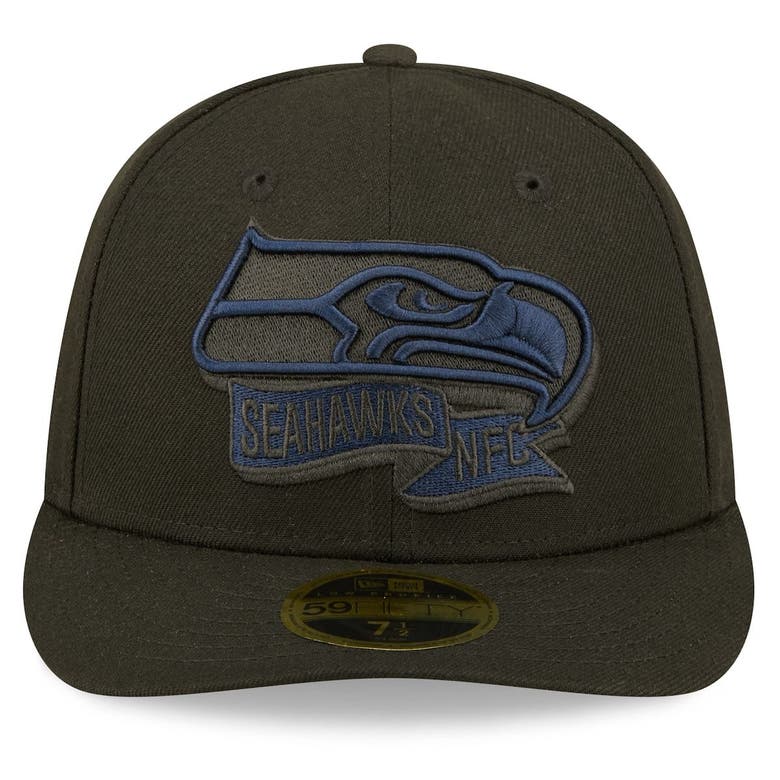 New Era Black Seattle Seahawks 2022 Sideline 59fifty Low Profile