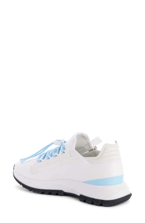 Shop Givenchy Spectre Zip Runner Sneaker In White/blue