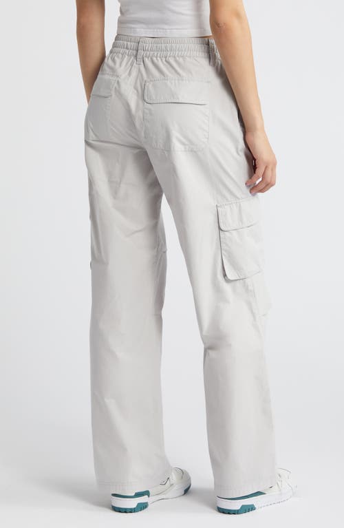 Shop Pacsun Drawstring Mid Rise Wide Leg Cargo Pants In Micro Chip