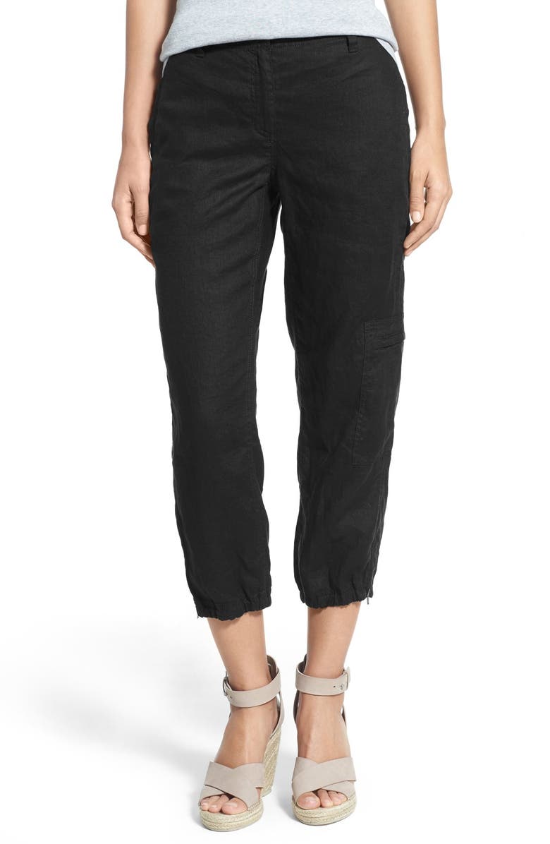 Eileen Fisher Organic Linen Cargo Ankle Pants (Regular & Petite ...