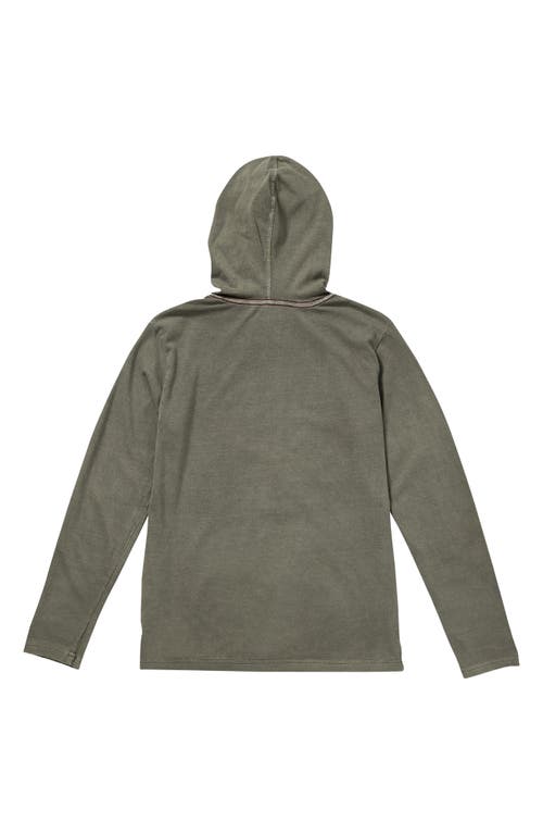 Rvca Pigment Dyed Hoodie In Mushroom