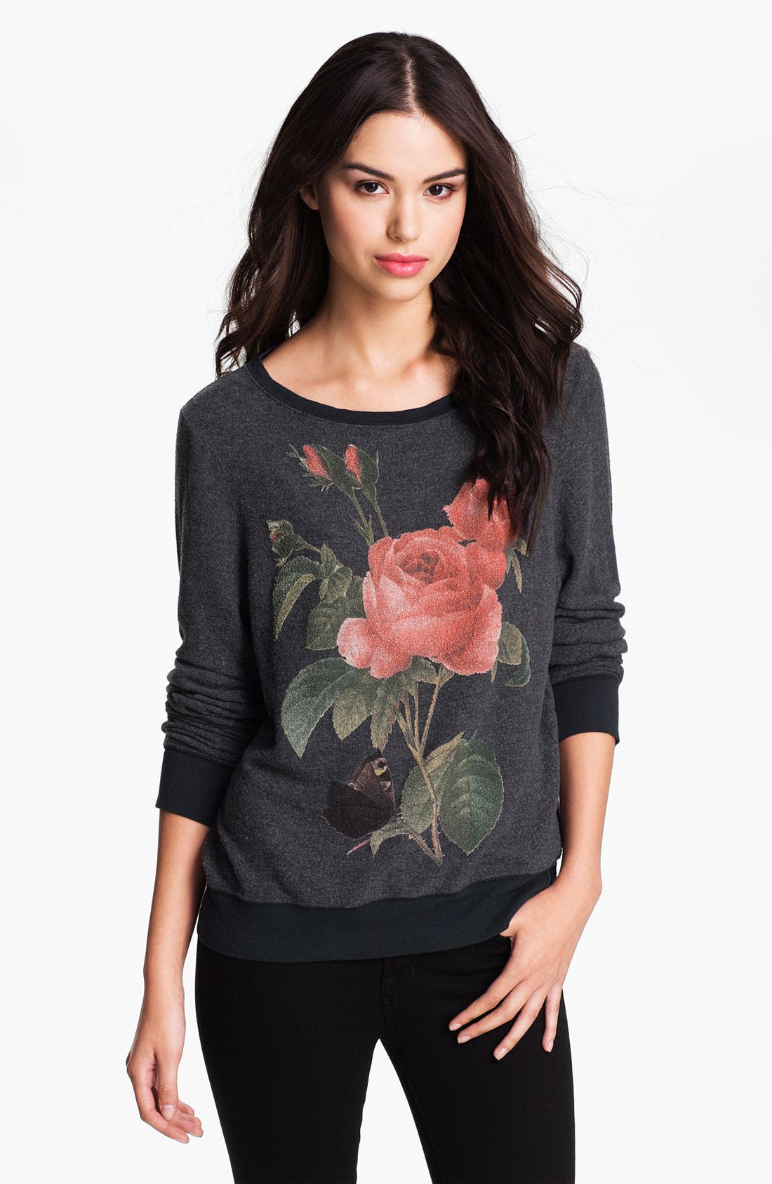 wildfox rose sweatshirt