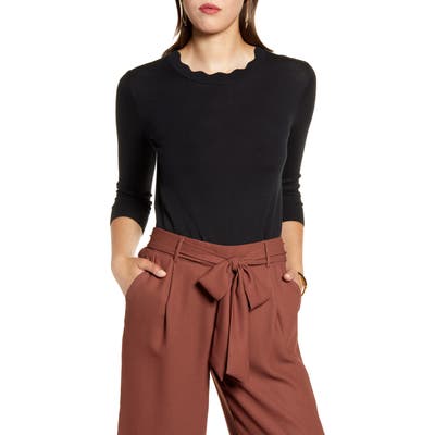 Halogen Scallop Neck Sweater