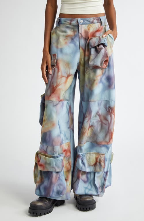 Shop Collina Strada Garden Oversize Cotton Cargo Pants In Barbed Floral