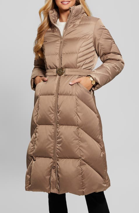 Guess long puffer coat best sale