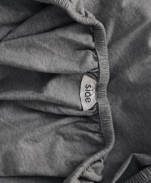 Pact Organic Favorite Tee Jersey Fitted Sheet In Medium Grey Heather