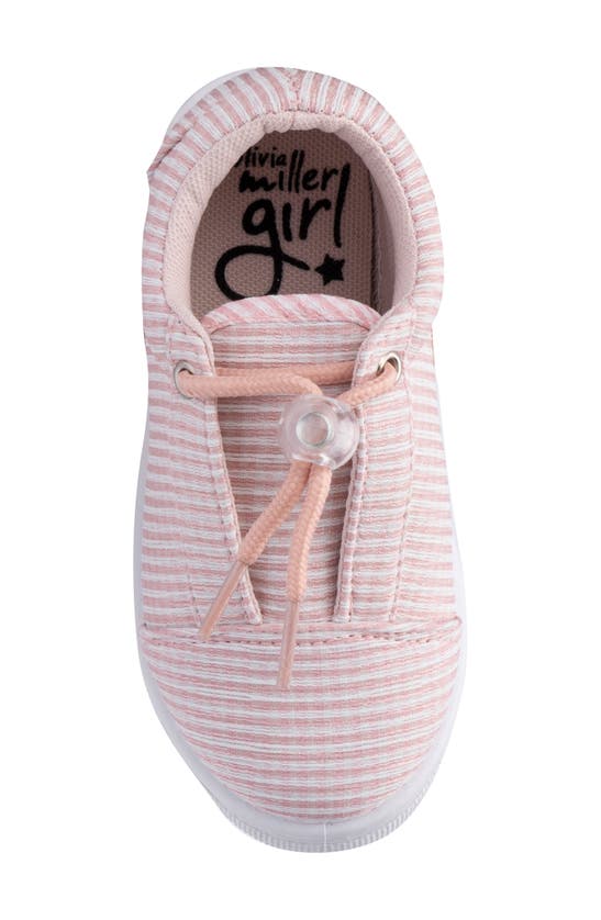 Shop Olivia Miller Kids' Stripe Sneaker In Pink