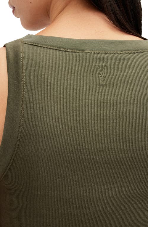 Allsaints Womens Grape Leaf Gre Rina Stretch-jersey Tank Top In Tarmac Green