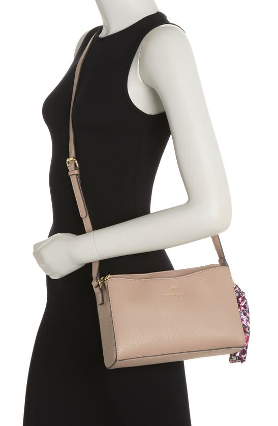 Nanette Lepore Lidia Crossbody With Scarf In Taupe