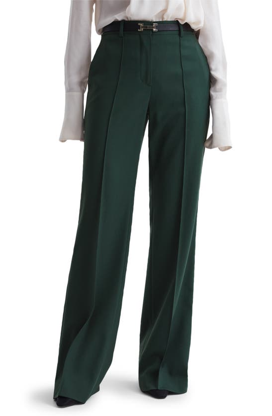 REISS JADE FLARE LEG WOOL BLEND PANTS