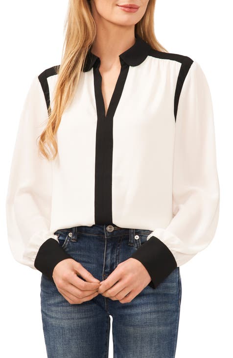 Cece Contrast Sleeve Blouse main image 1