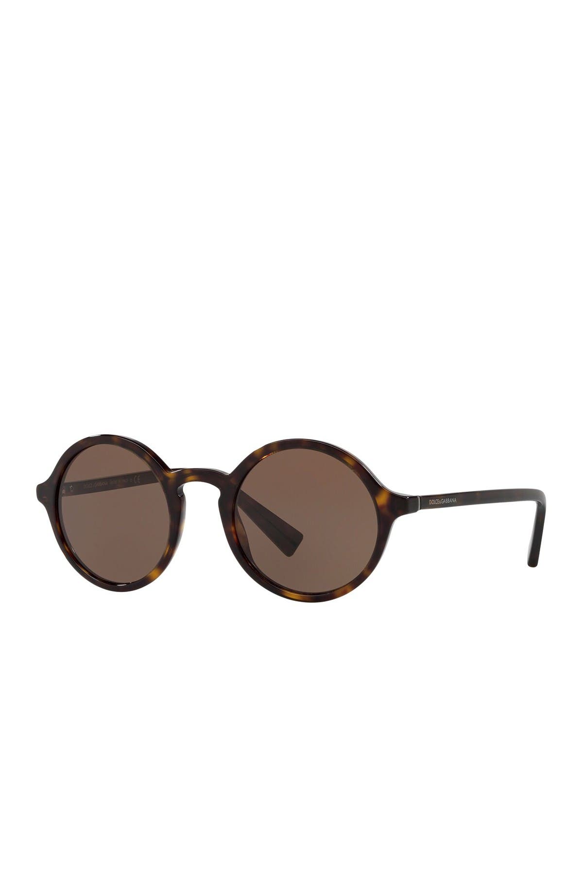 dolce & gabbana 49mm round sunglasses