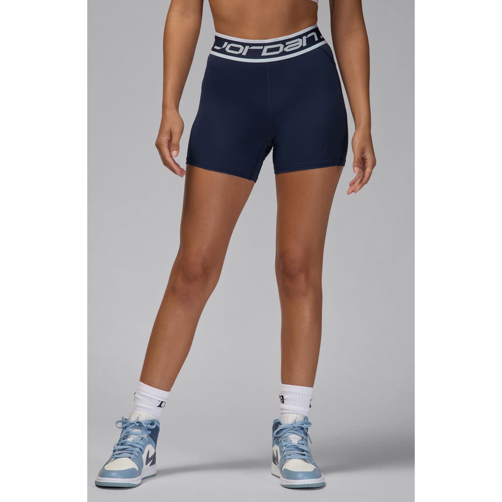 Jordan Sport 5" Bike Shorts In Midnight Navy/dark Obsidian