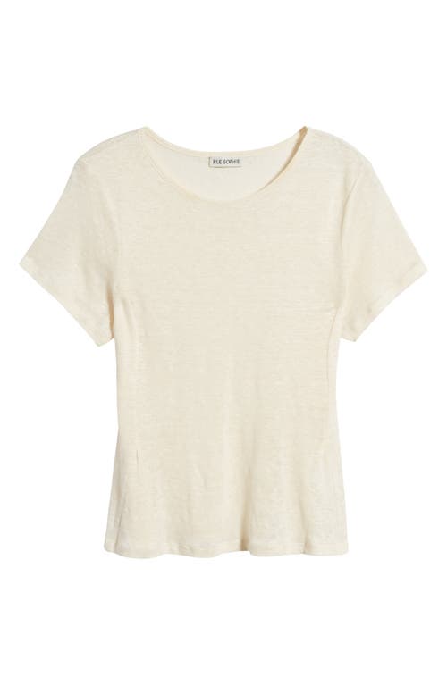 Shop Rue Sophie Anya Linen & Cotton T-shirt In Eggnog