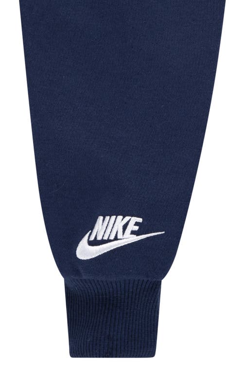 Shop Nike Kids' Sportswear Club Polo Sweatshirt In Midnight Navy