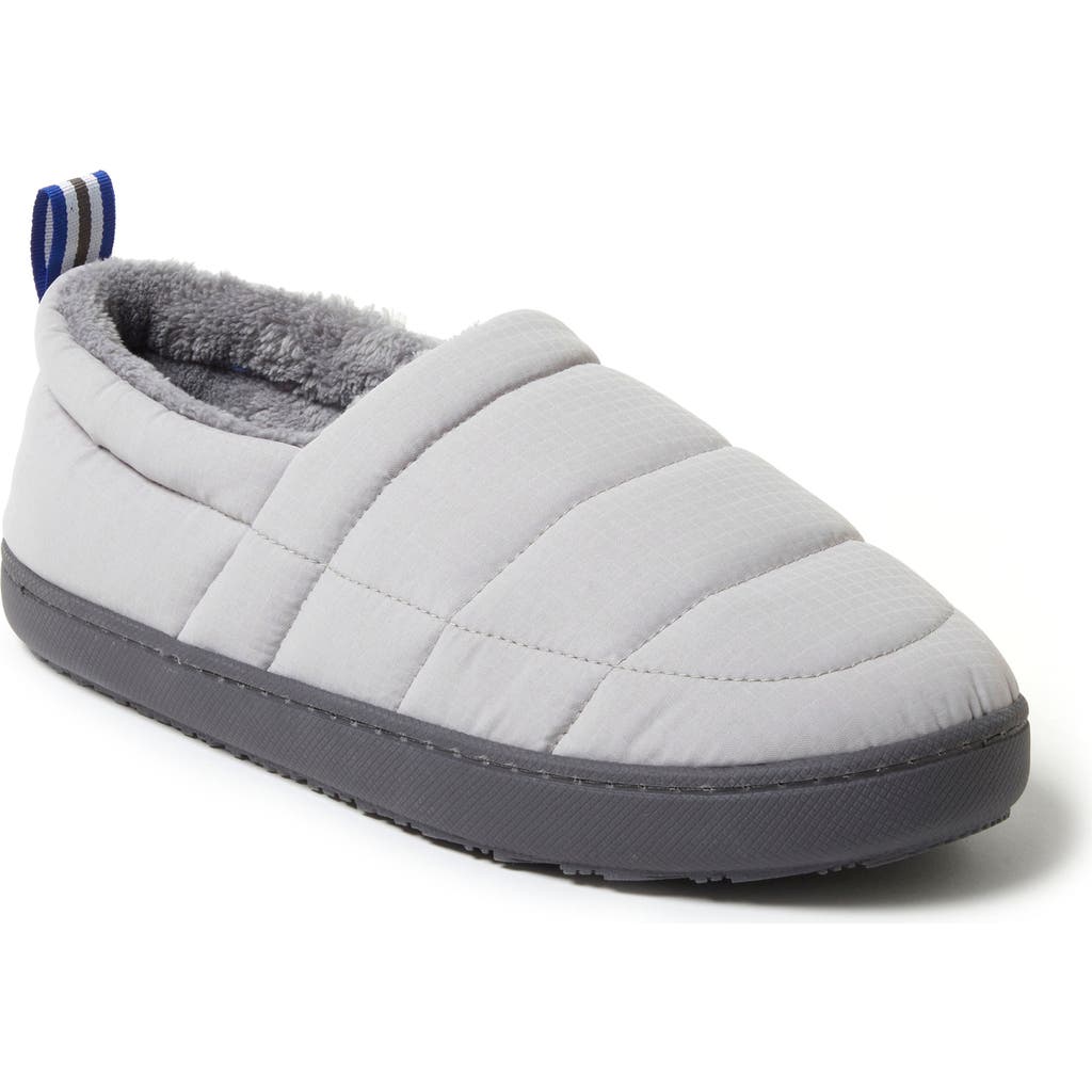 Dearfoams Cullen Mens Memory Foam Slip-on Slippers In Grey