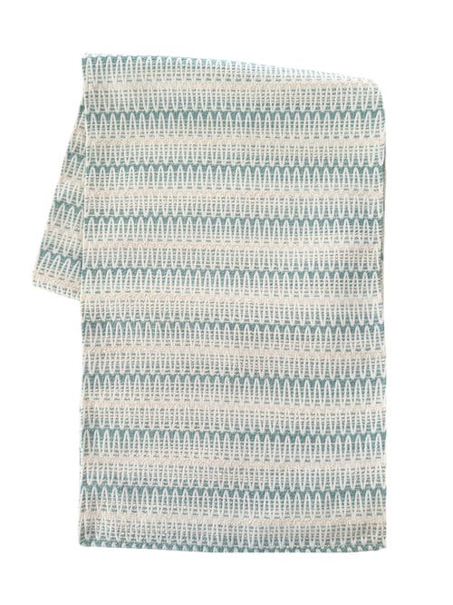 Anaya Summer Twist Indoor Outdoor Table Runner In Aqua Blue