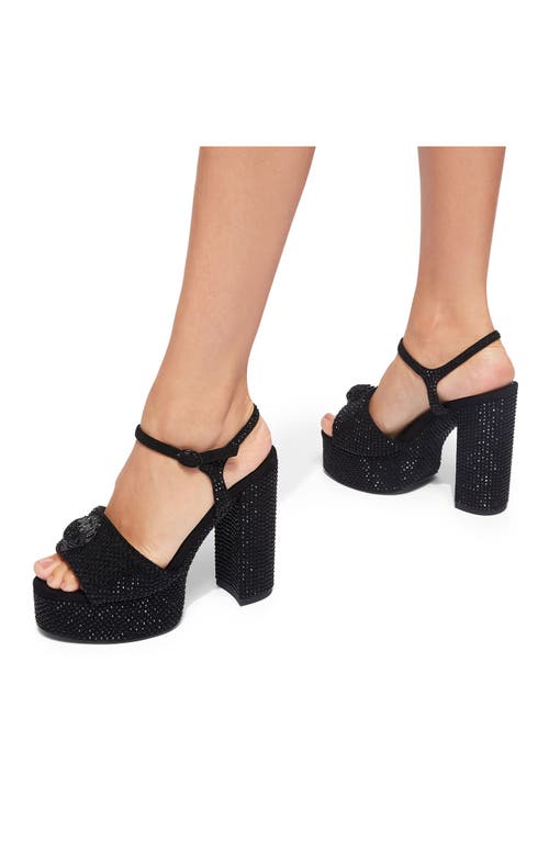 Shop Kurt Geiger London Kensington Embellished Platform Sandal In Charcoal