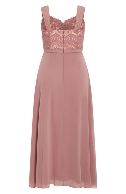 City Chic Sweet Evie Dress In Antique Rose