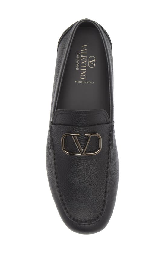 Shop Valentino Vlogo Driving Shoe In 0no-nero