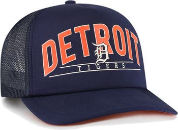 Men's '47 White Detroit Tigers Foam Front Script Trucker Snapback Hat