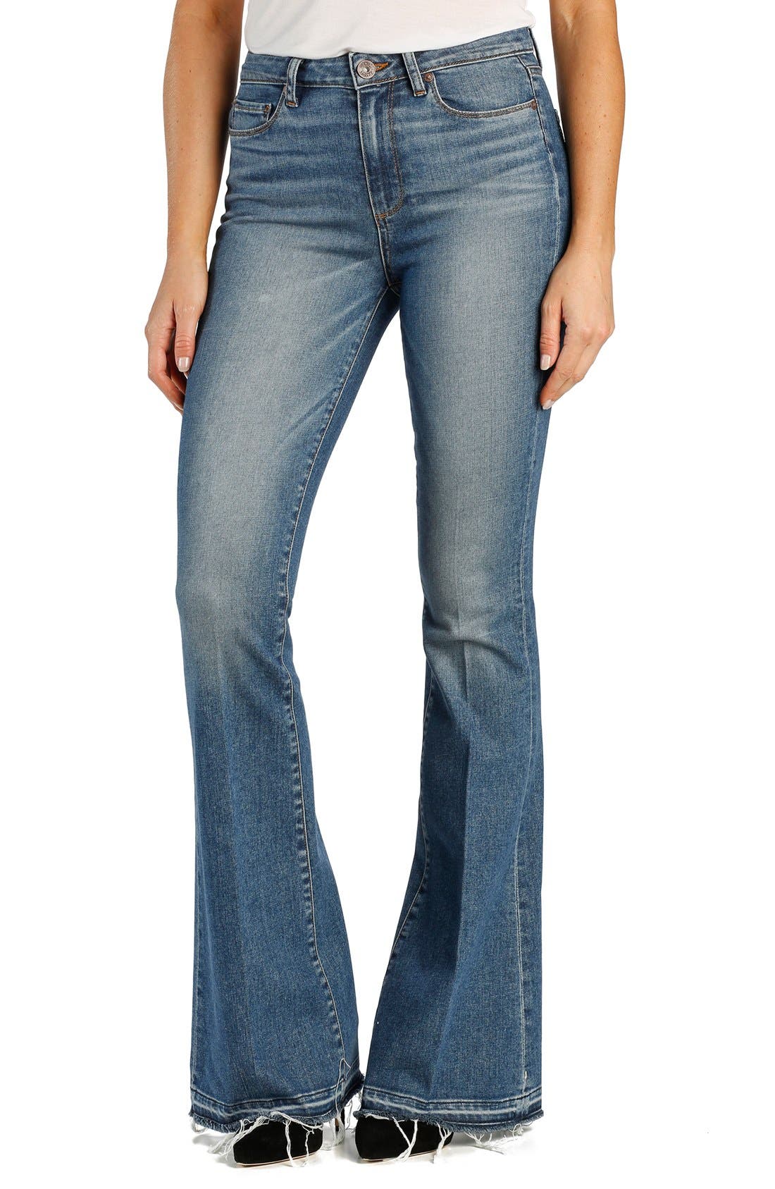 Paige Denim 'Bell Canyon' High Rise Released Hem Flare Jeans (Tay