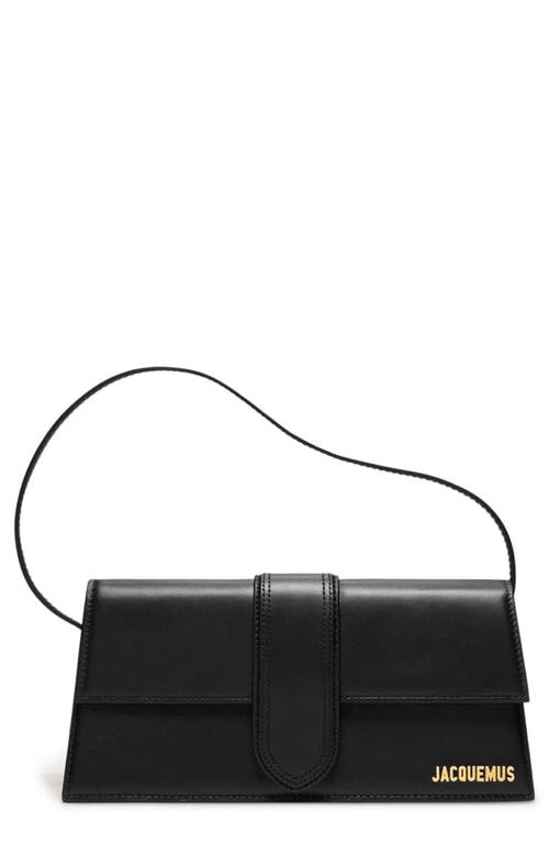 Jacquemus Long Le Bambino Leather Shoulder Bag in Black at Nordstrom