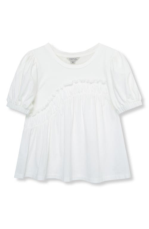 Habitual Kids Kids' Puff Sleeve Cotton Top White at Nordstrom,